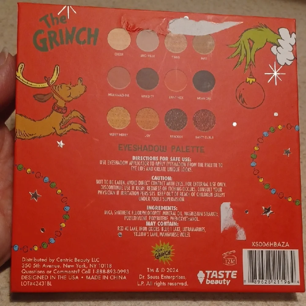 The Grinch Eyeshadow Palette